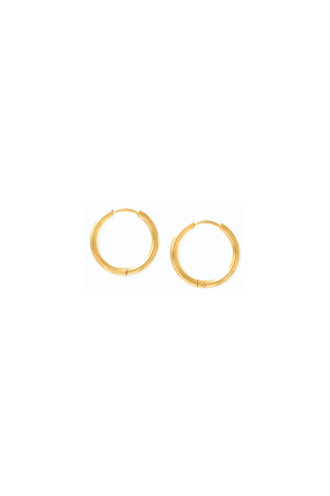 Hoop Huggie Earrings - 12mm image 0