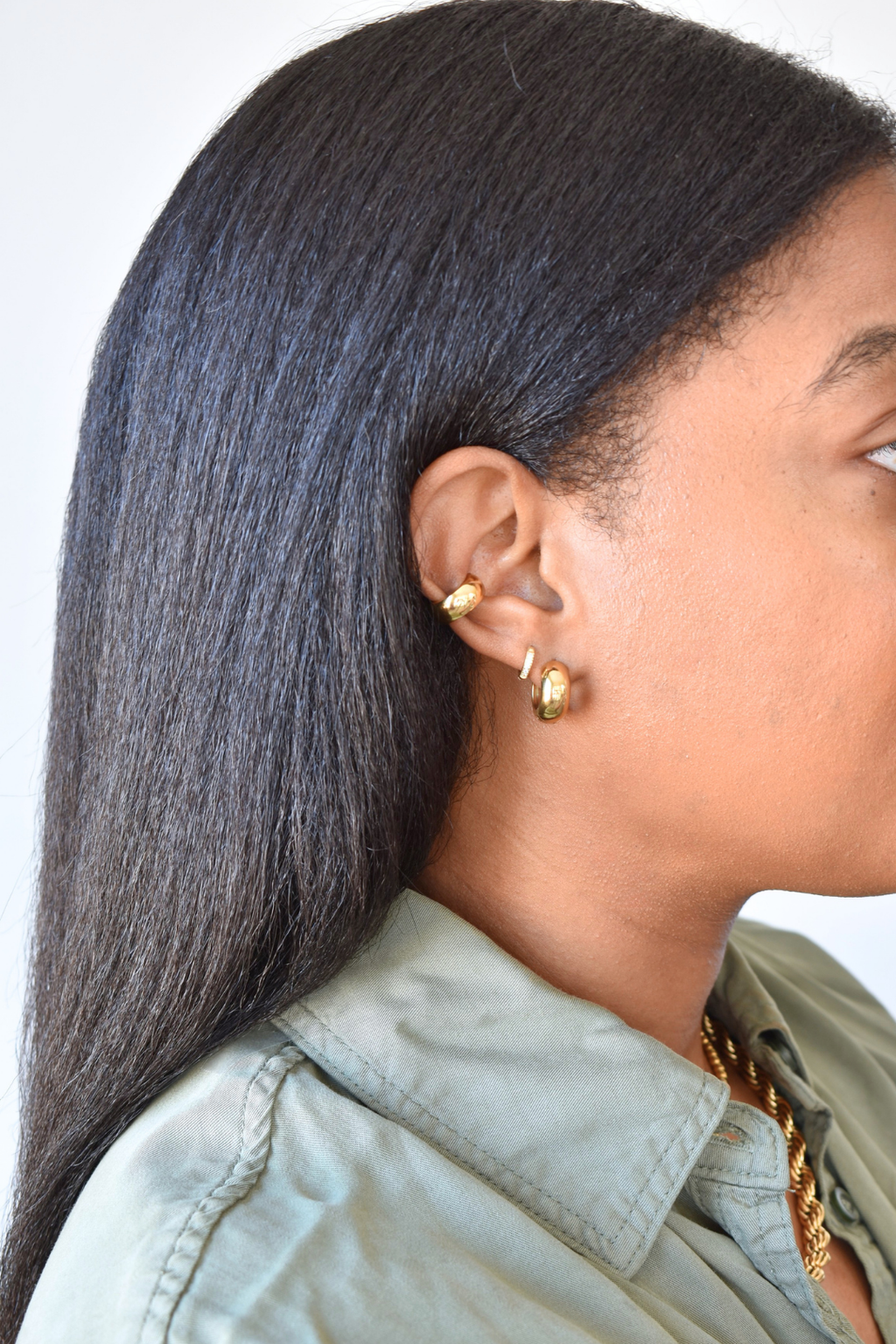 O Huggie Earrings image 3
