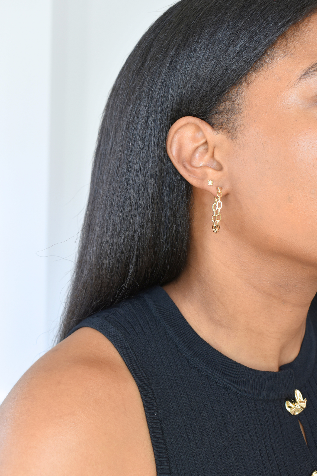 Paperclip Hoop Earrings image 3