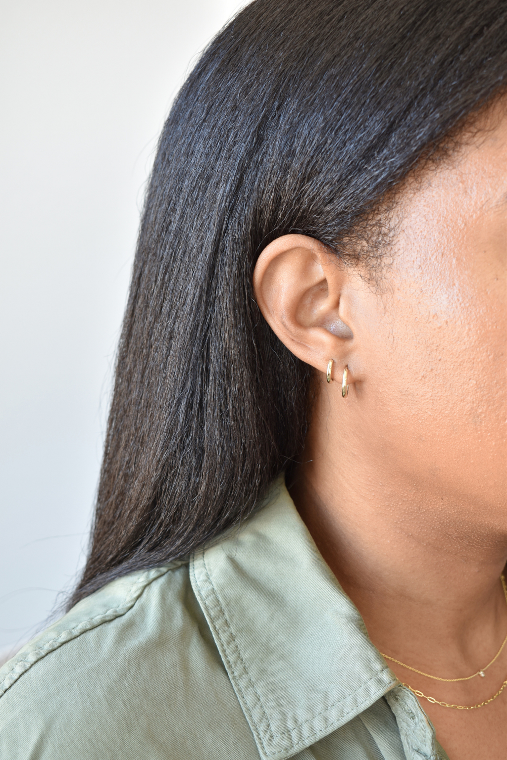 14K Gold Hoop Earrings image 5
