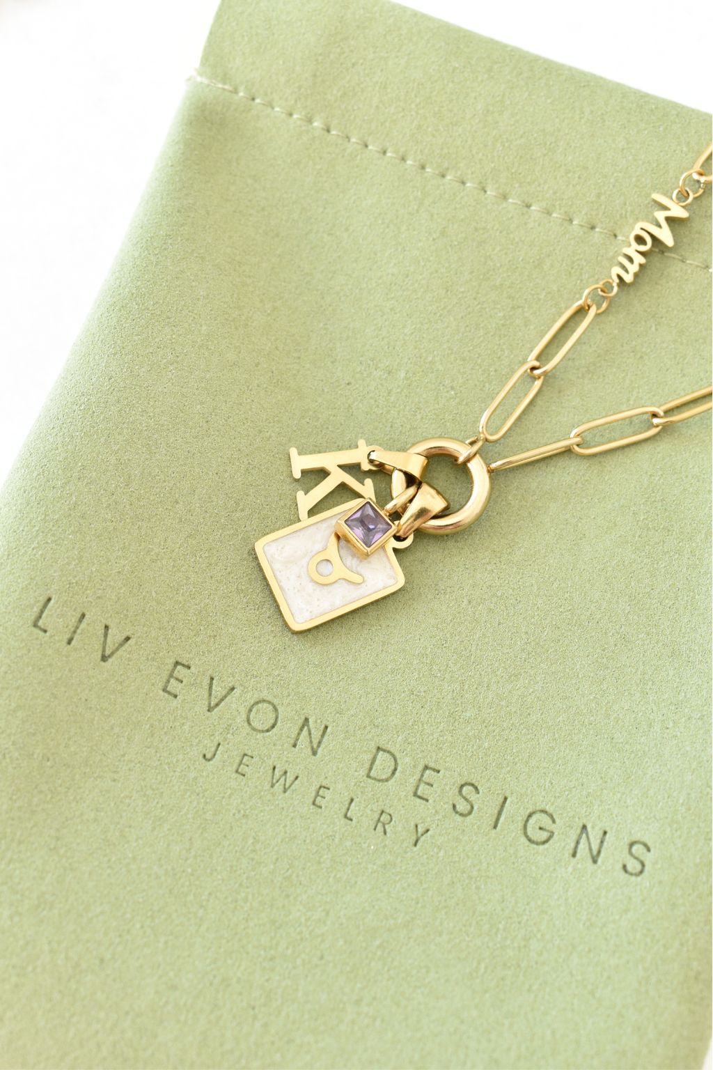 Letter Initials Charm Necklace image 3