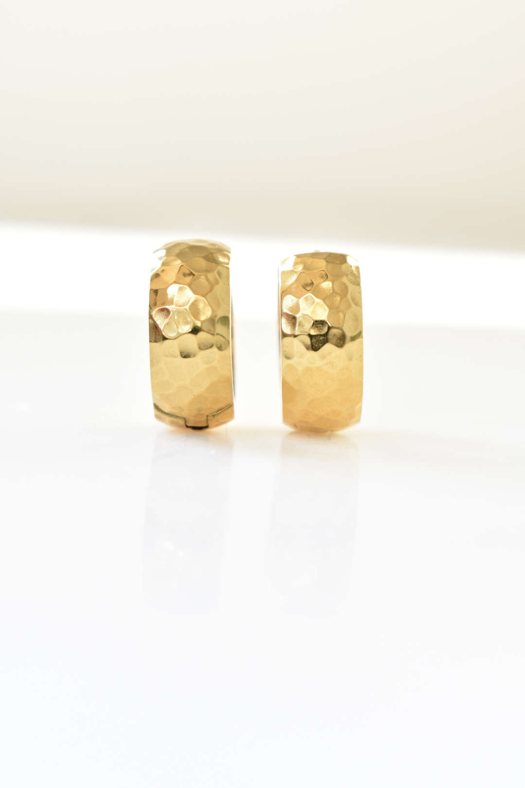 Chimmy Hammered Huggie Earrings image 4