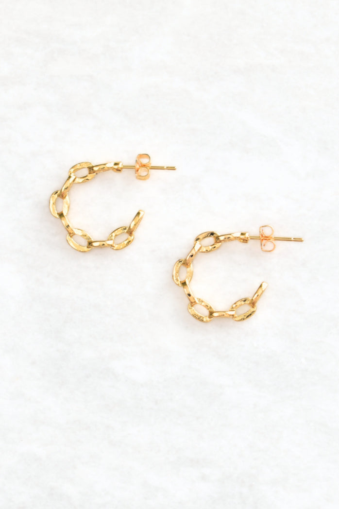Paperclip Huggie Earrings image 0