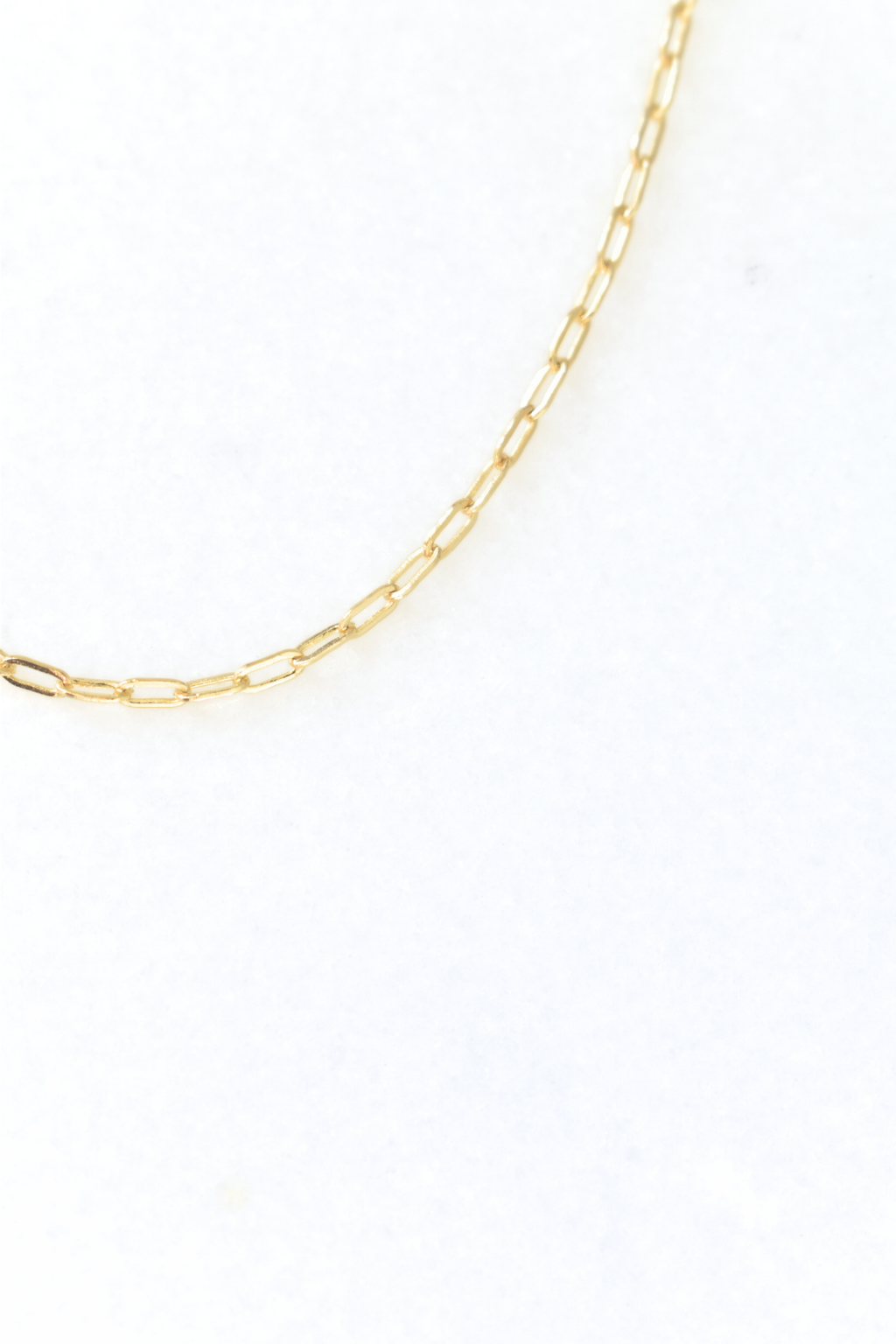 14K Gold Paperclip Necklace image 3