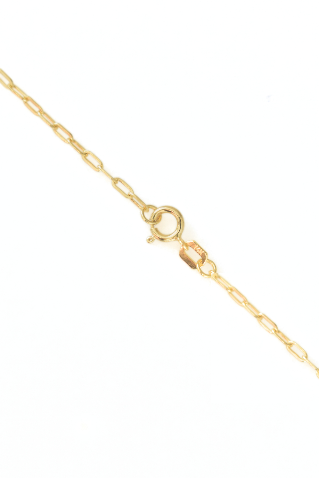 14K Gold Paperclip Necklace image 2