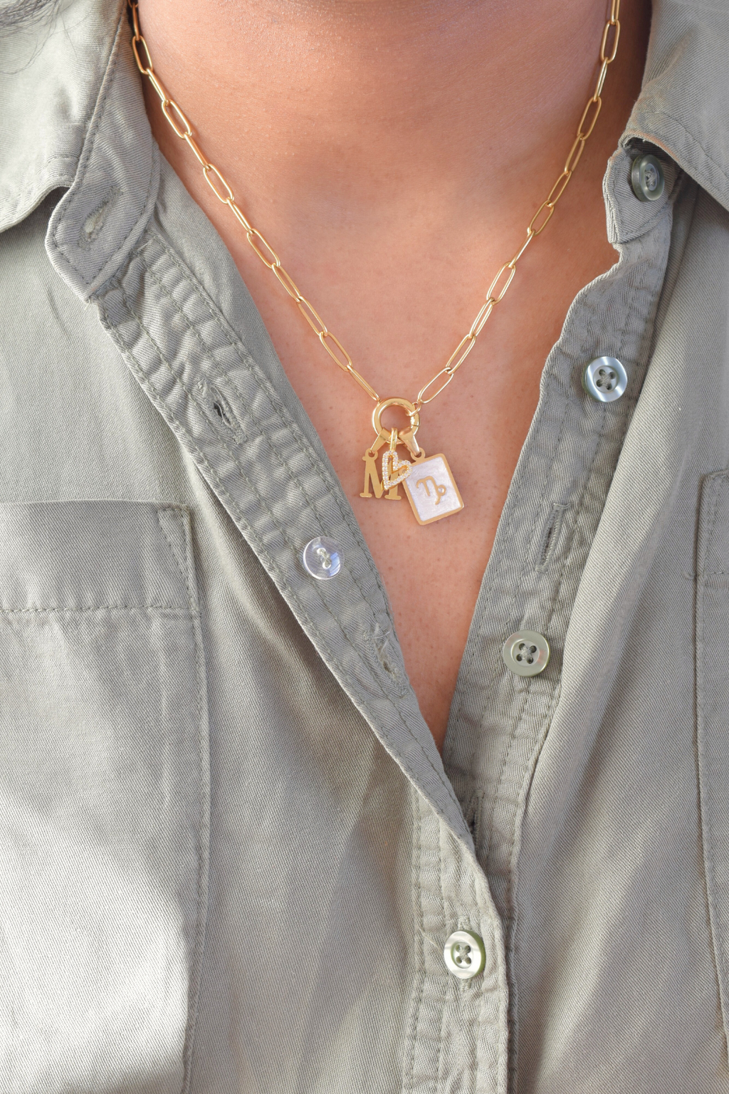 Letter Initials Charm Necklace image 6
