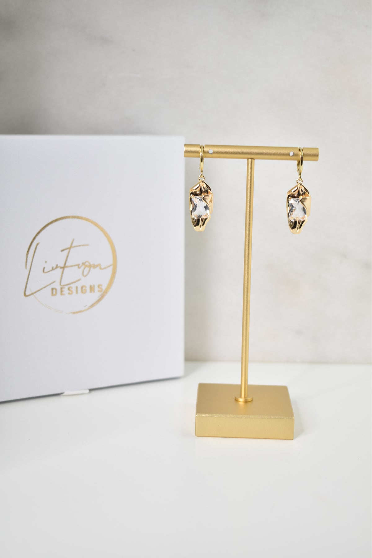Golden-I Huggie Earrings image 5