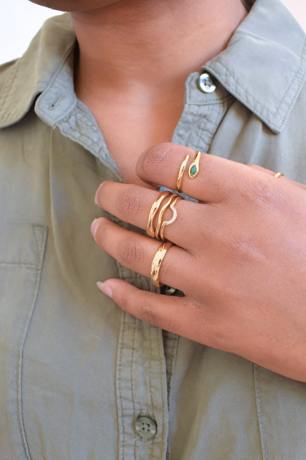 Green Serpent Ring image 1