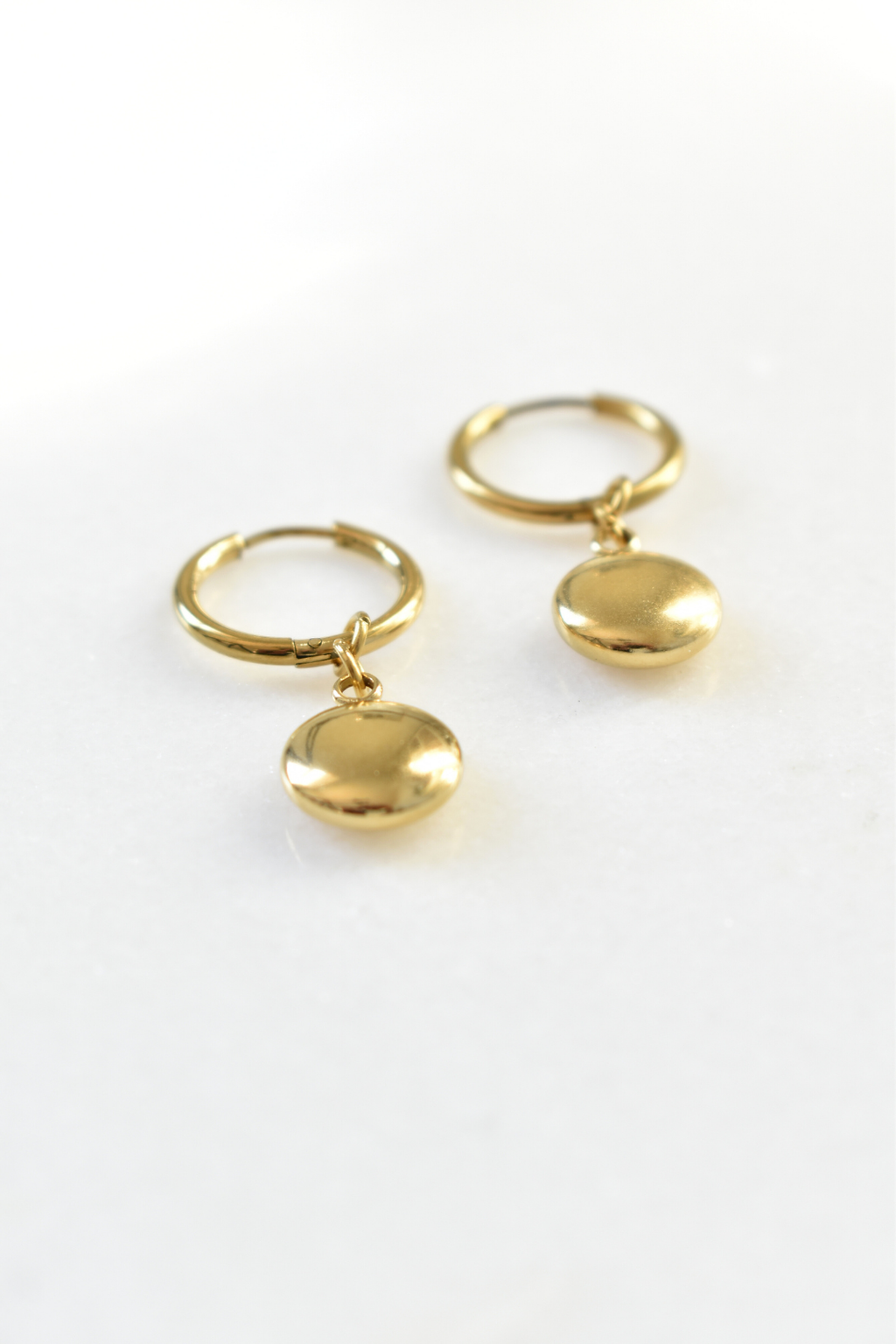 Coin Huggie Earrings image 2