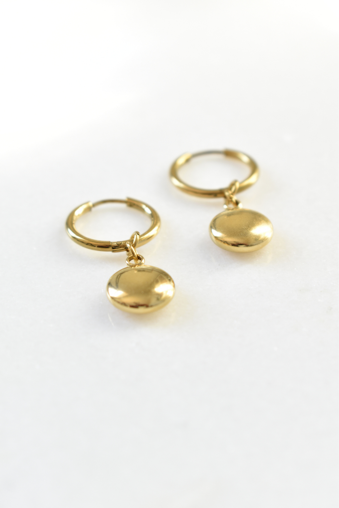 Coin Huggie Earrings image 2