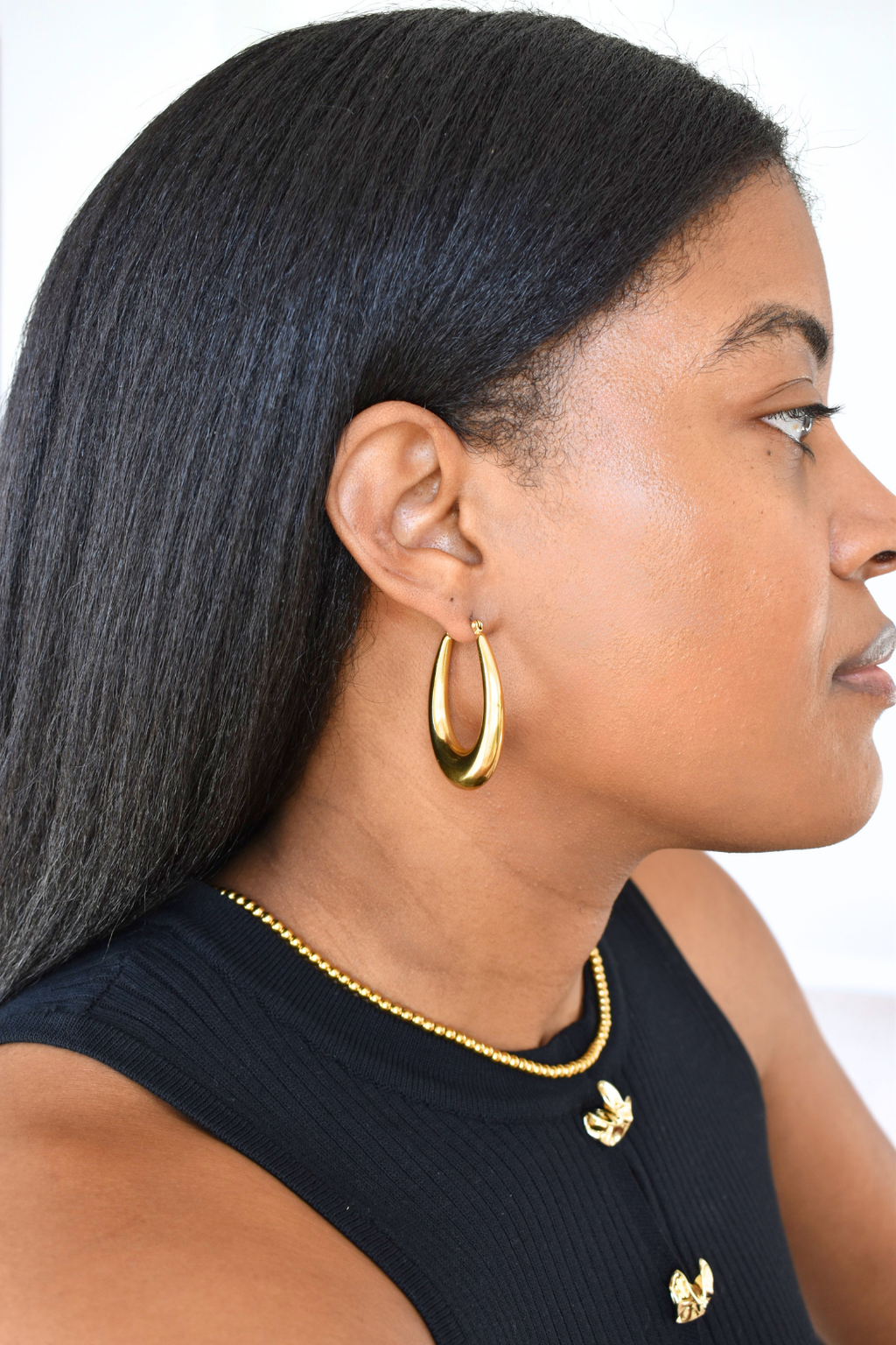Amber Hoop Earrings image 1