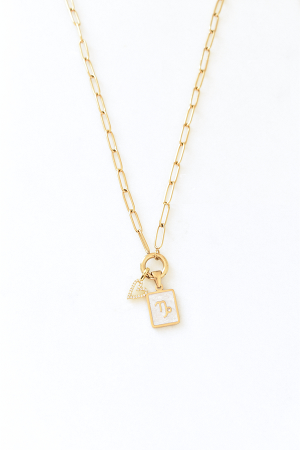 Zodiac Tag Charm Necklace image 0