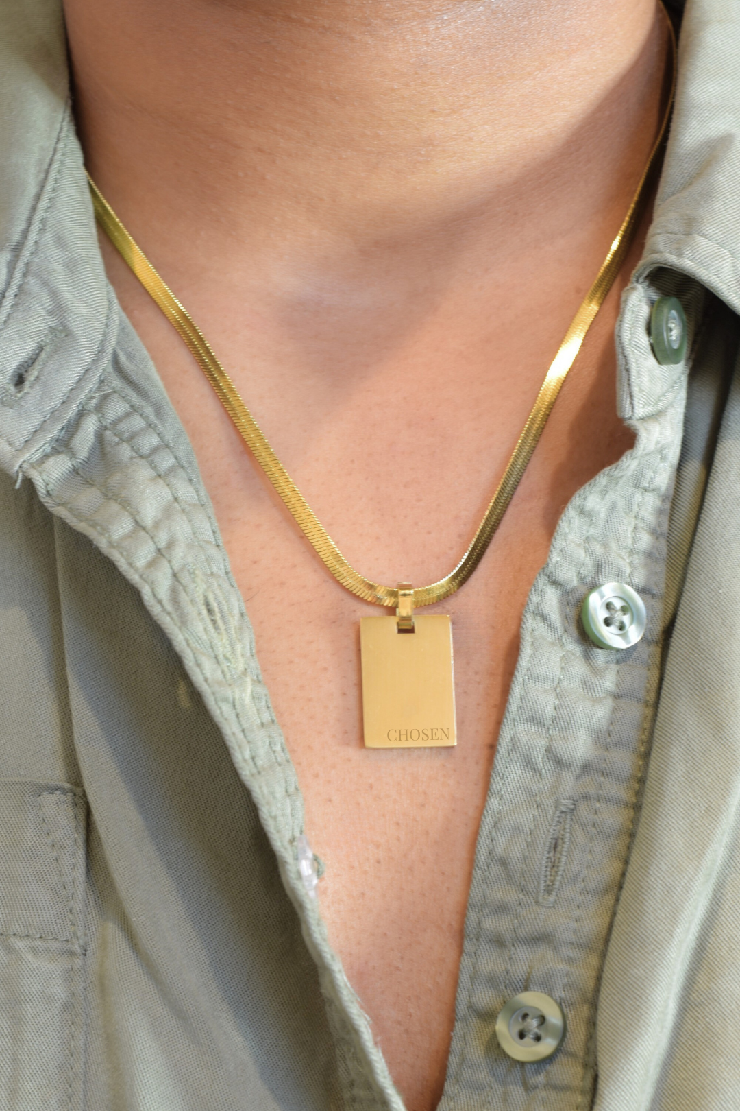 With You Herring Tag Necklace - Personalize image 2