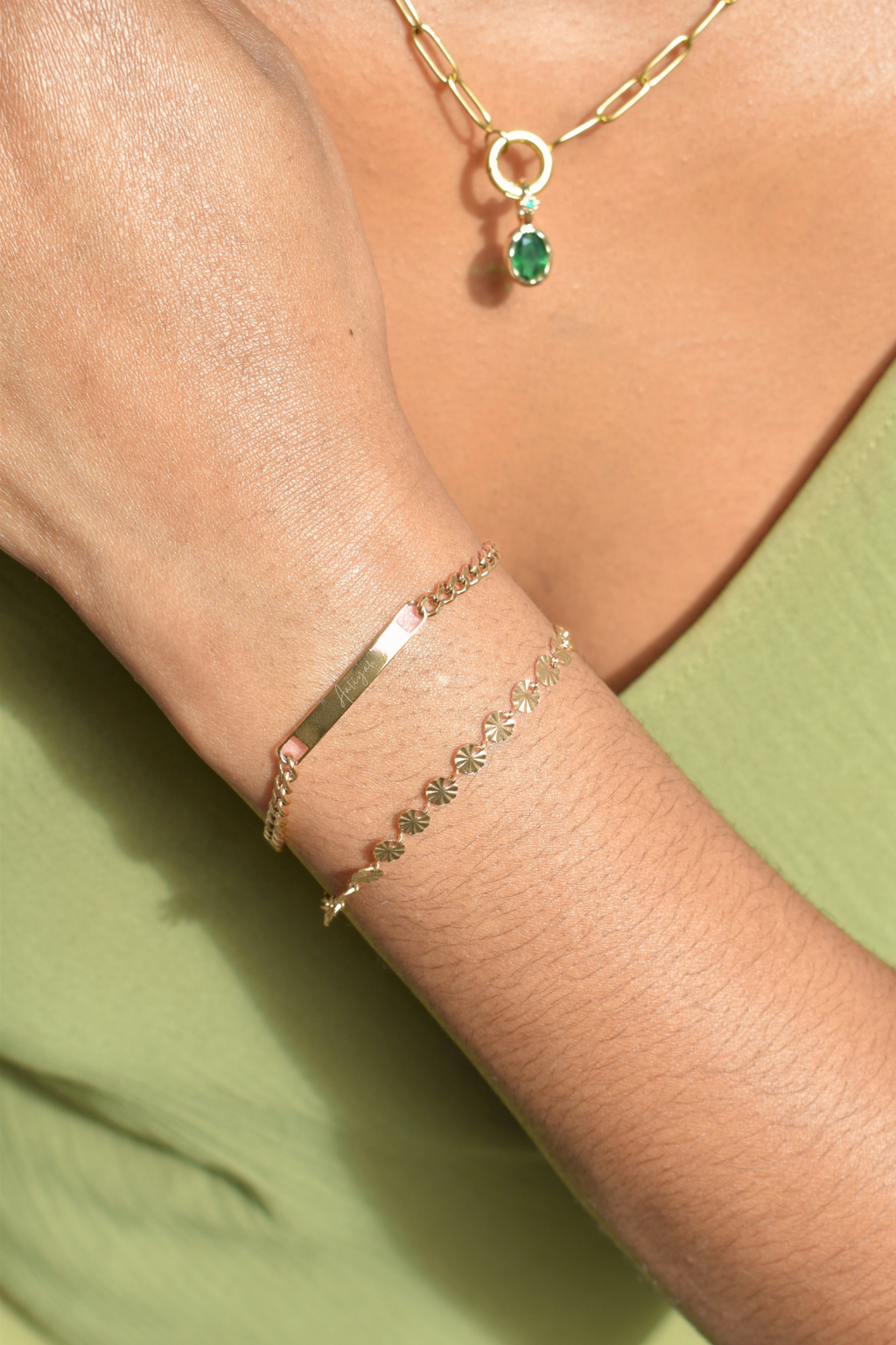 With You Curb Bar Bracelet - Personalize image 3