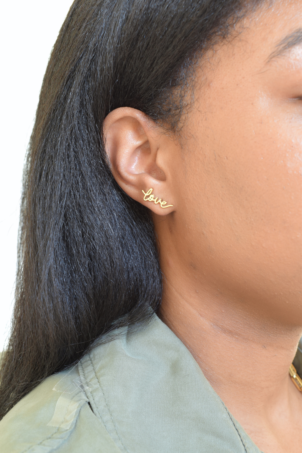Love Stud Earrings image 2