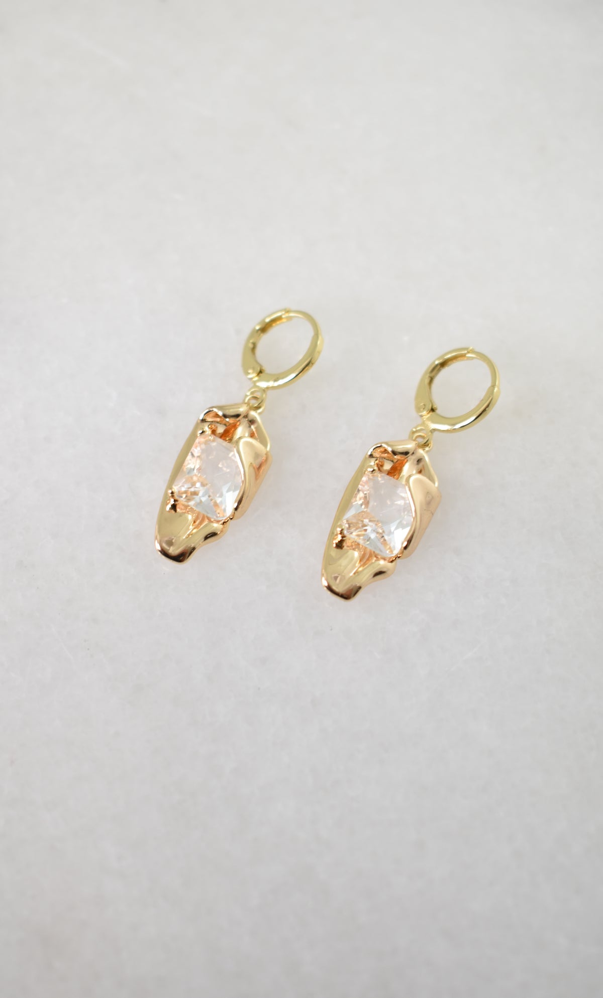 Golden-I Huggie Earrings image 1