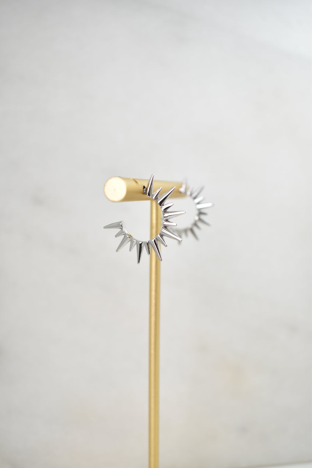 Spiked Huggie Earrings image 5
