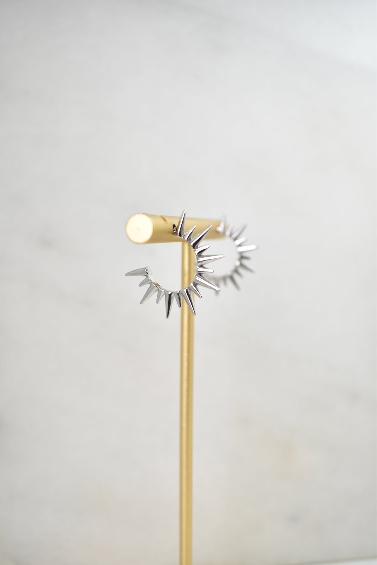 Spiked Huggie Earrings image 5