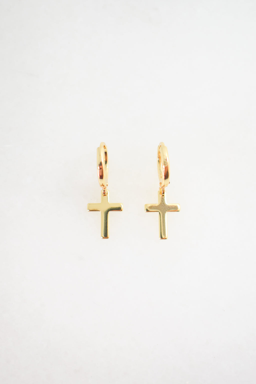 Cross Huggie Earrings image 0