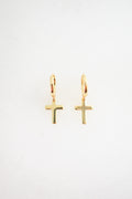 Cross Huggie Earrings image 0
