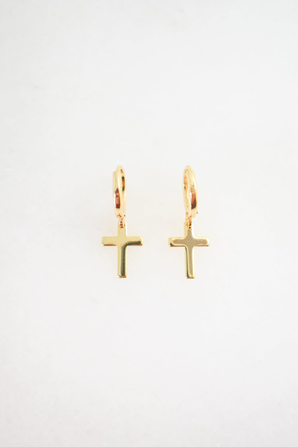 Cross Huggie Earrings image 0