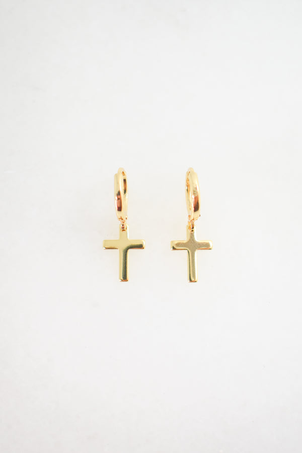 Cross Huggie Earrings image 0