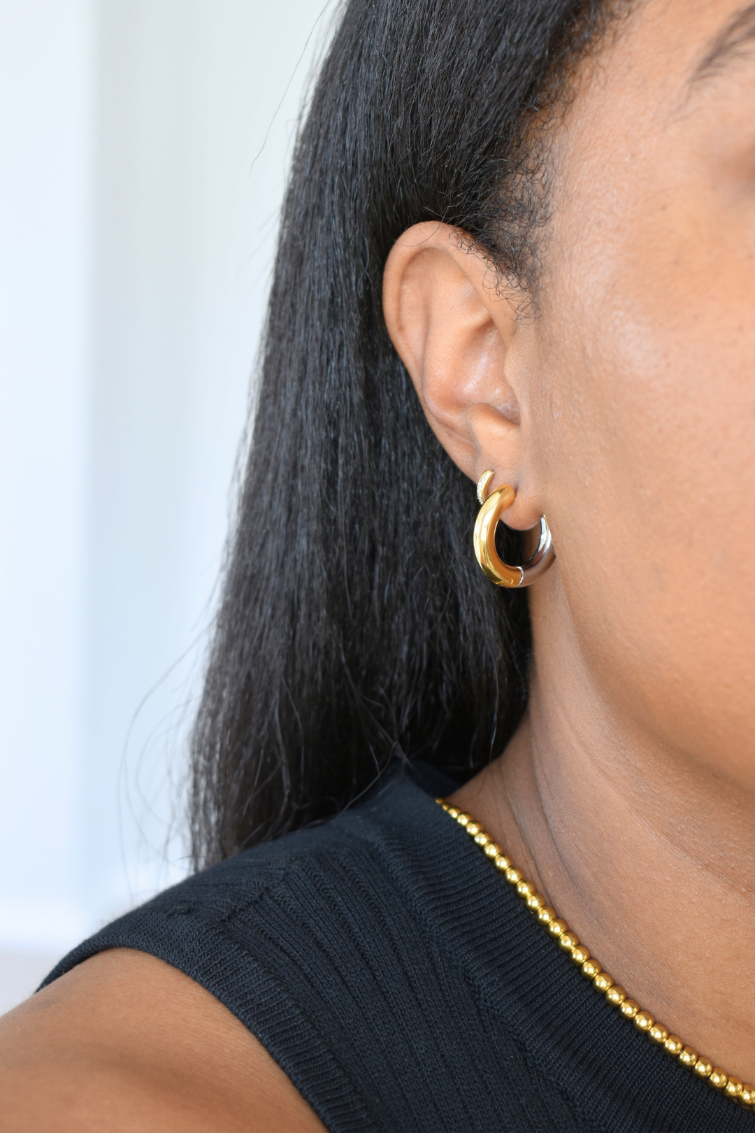 Duality Huggie Earrings image 3