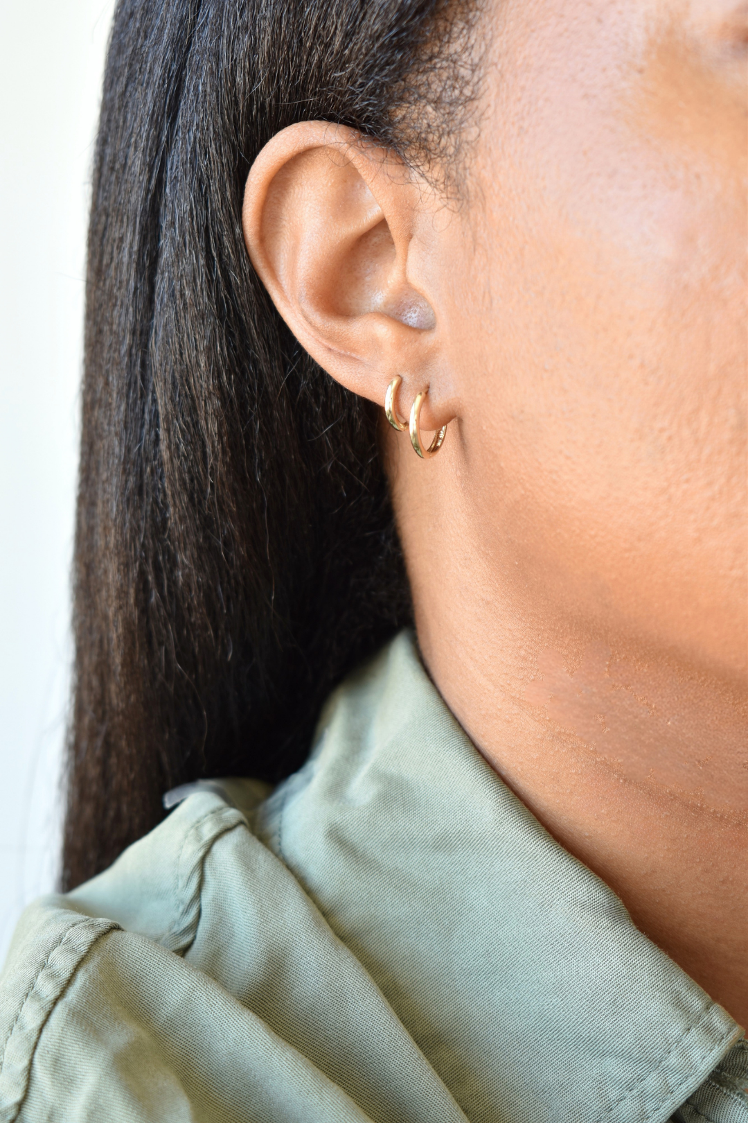 14K Gold Hoop Earrings image 11