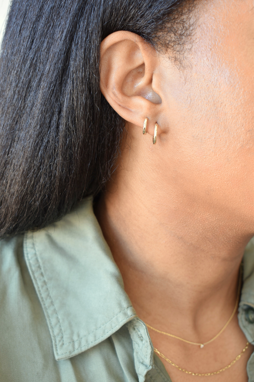 14K Gold Hoop Earrings image 6