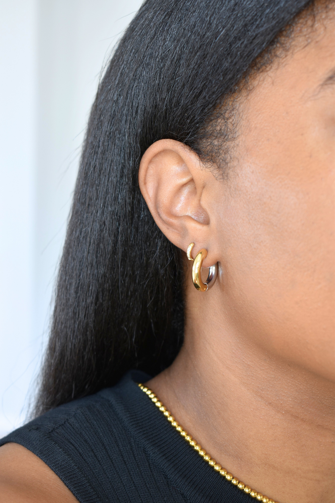 Duality Huggie Earrings image 1