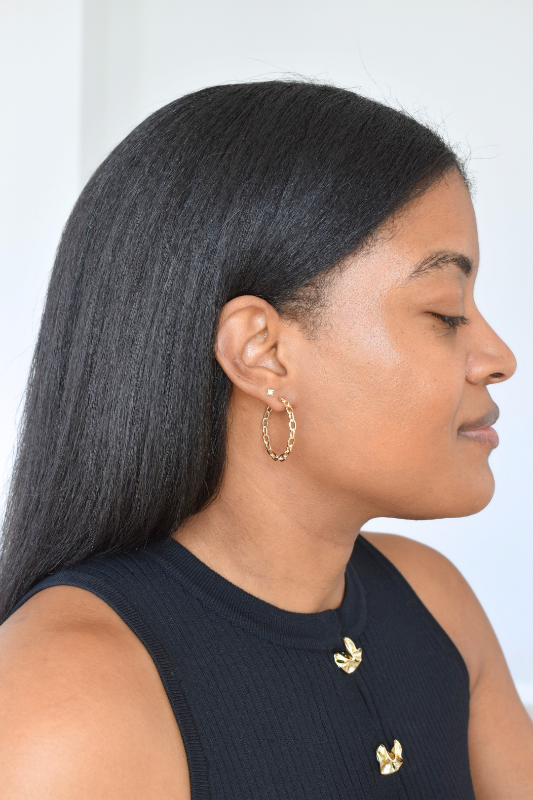 Paperclip Hoop Earrings image 1