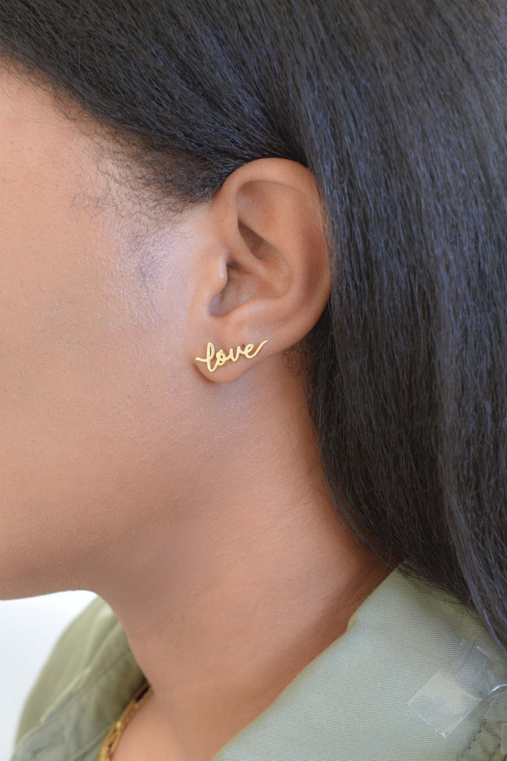 Love Stud Earrings image 1