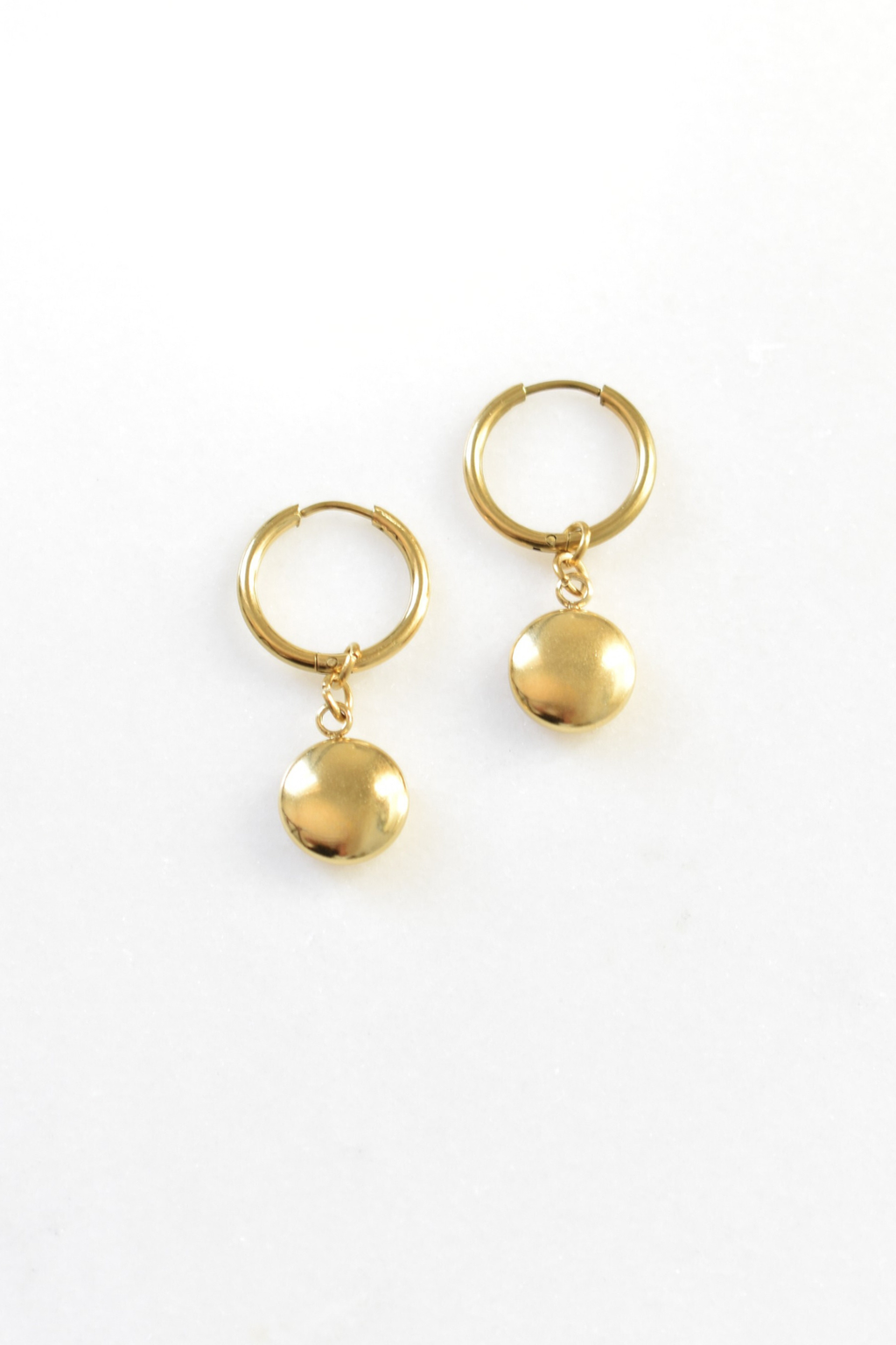Coin Huggie Earrings image 0
