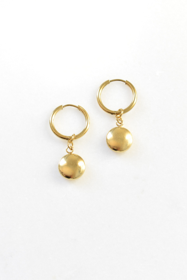 Coin Huggie Earrings image 0