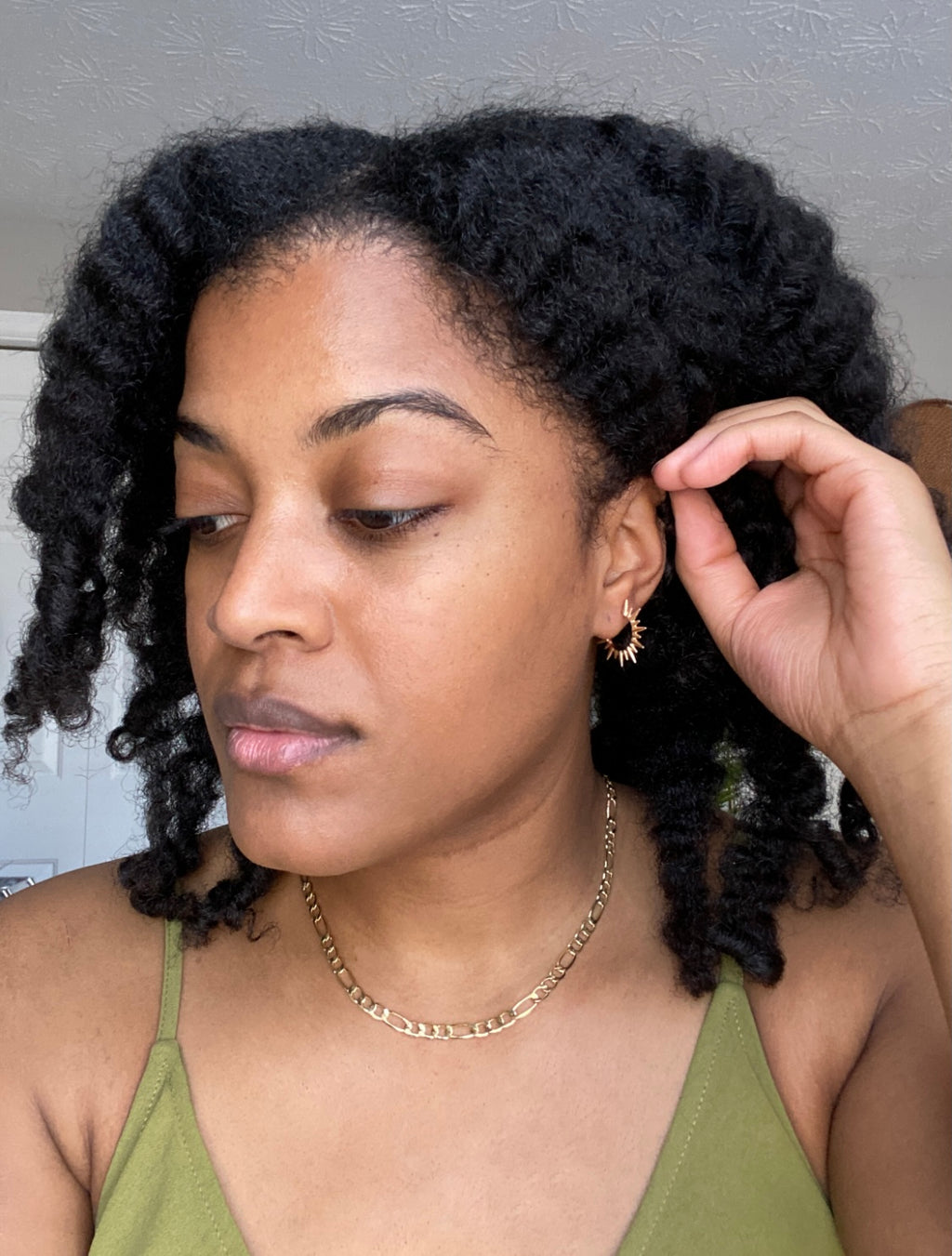 Spiked Huggie Earrings image 1