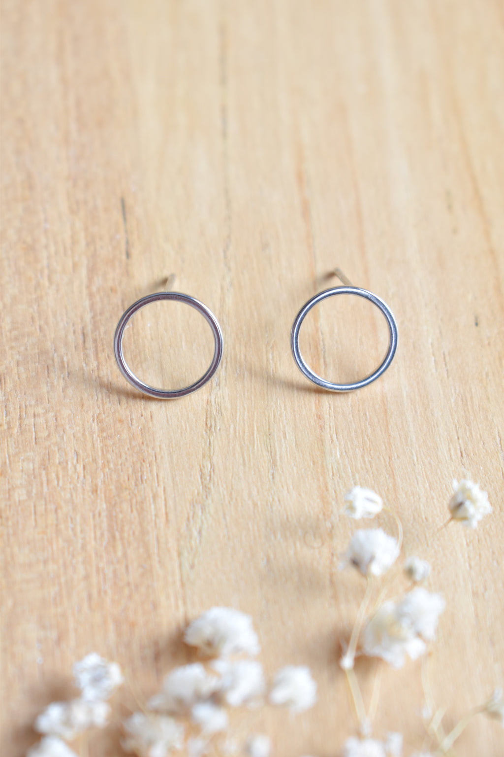 Halo Stud Hoop Earrings image 2
