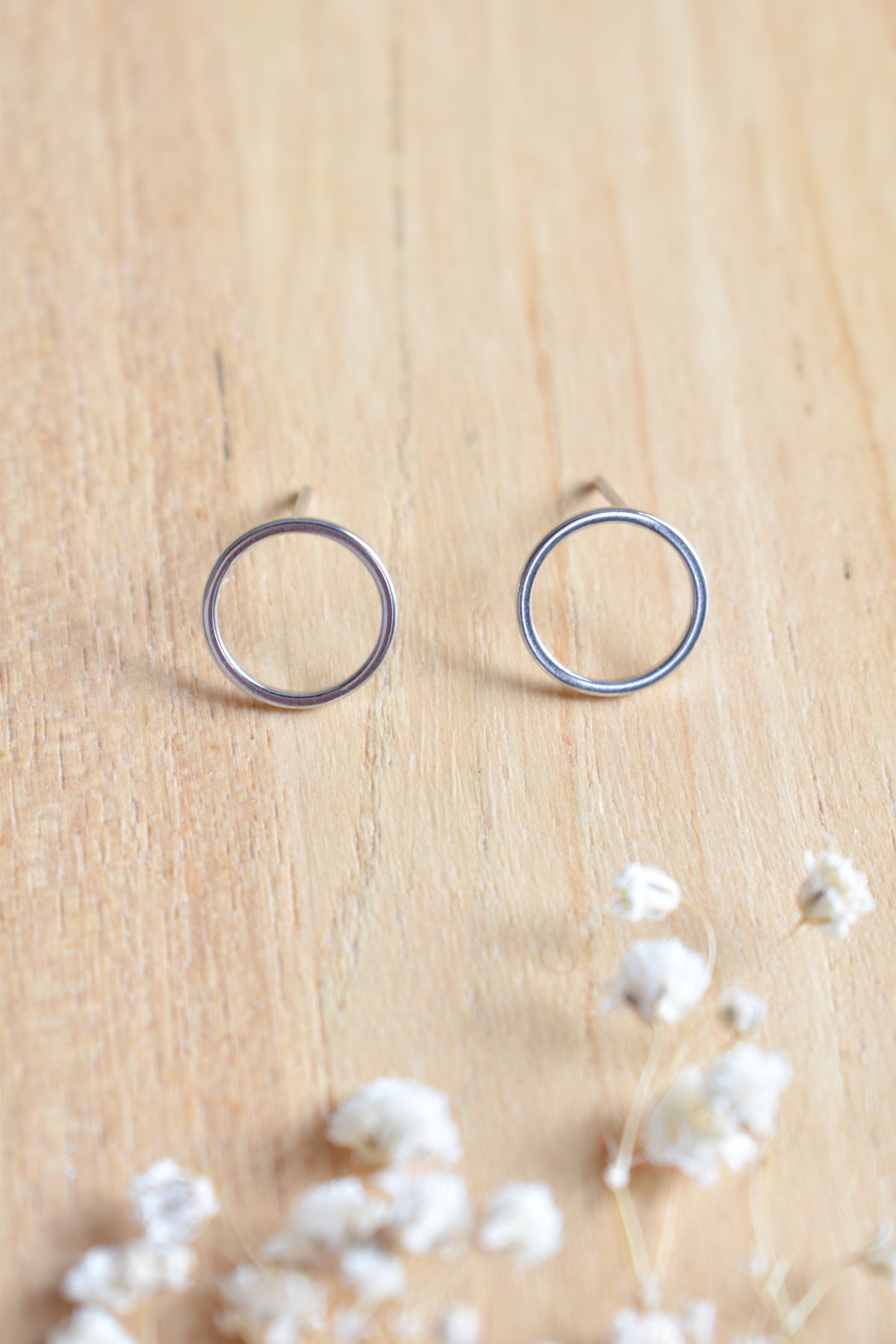 Halo Stud Hoop Earrings image 2