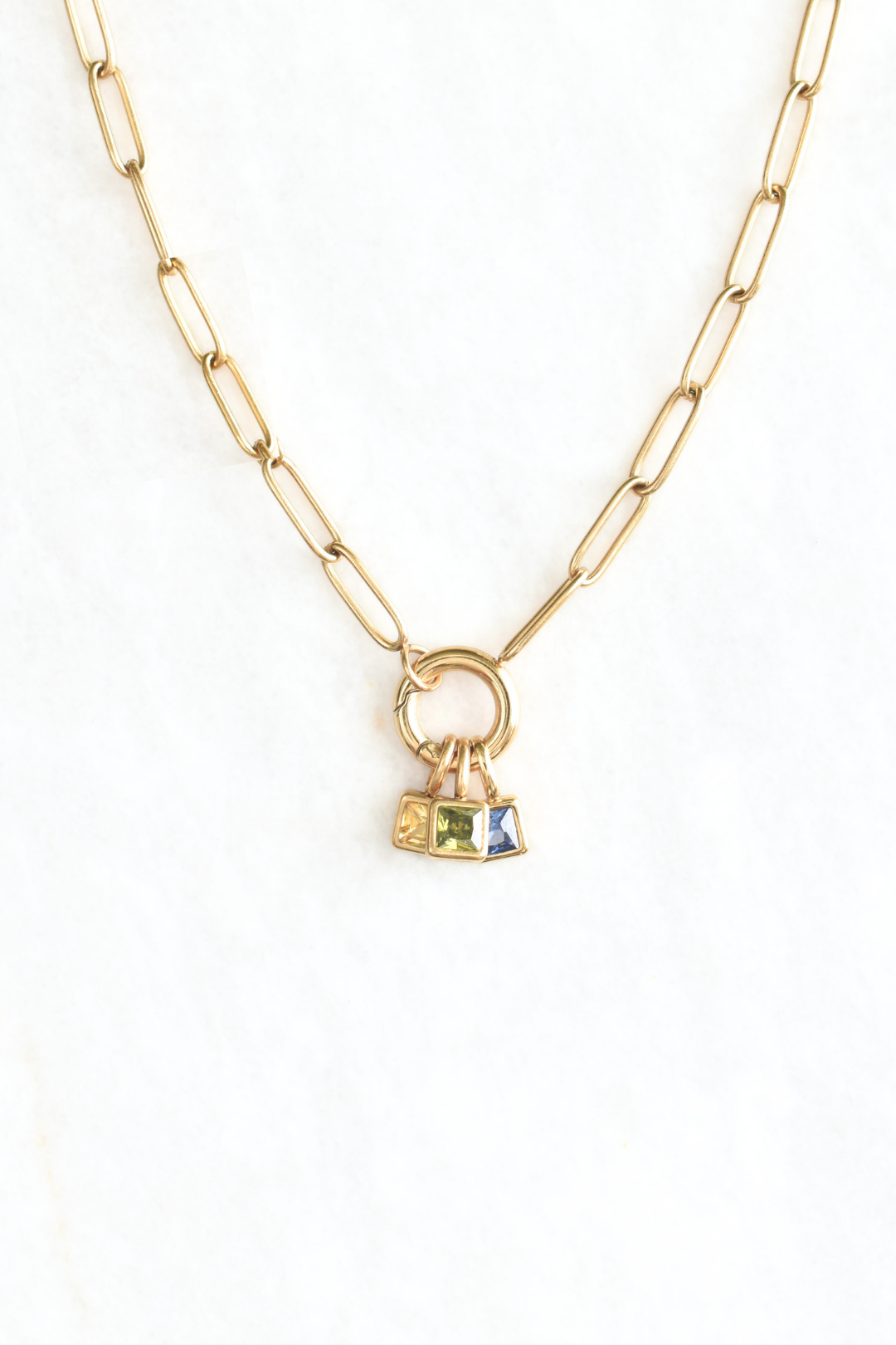 Square Birthstones Necklace image 0