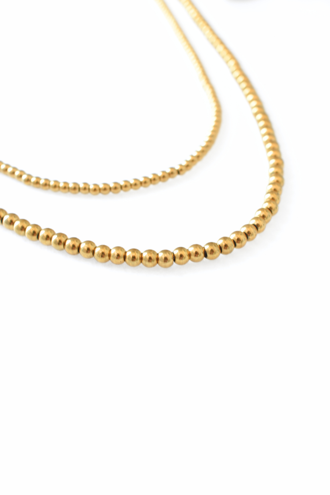 Gold Bead Necklace - Large image 3