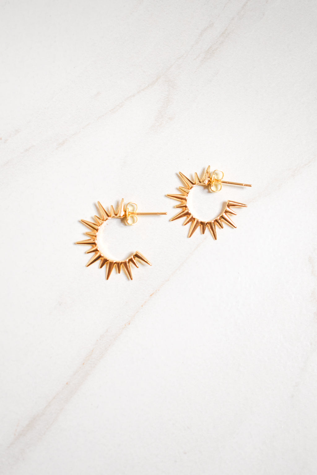 Spiked Huggie Earrings image 0