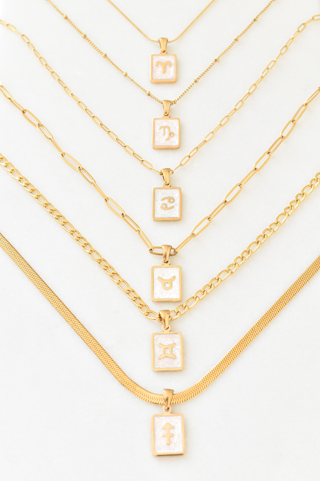 Zodiac Tag Charm Necklace image 1