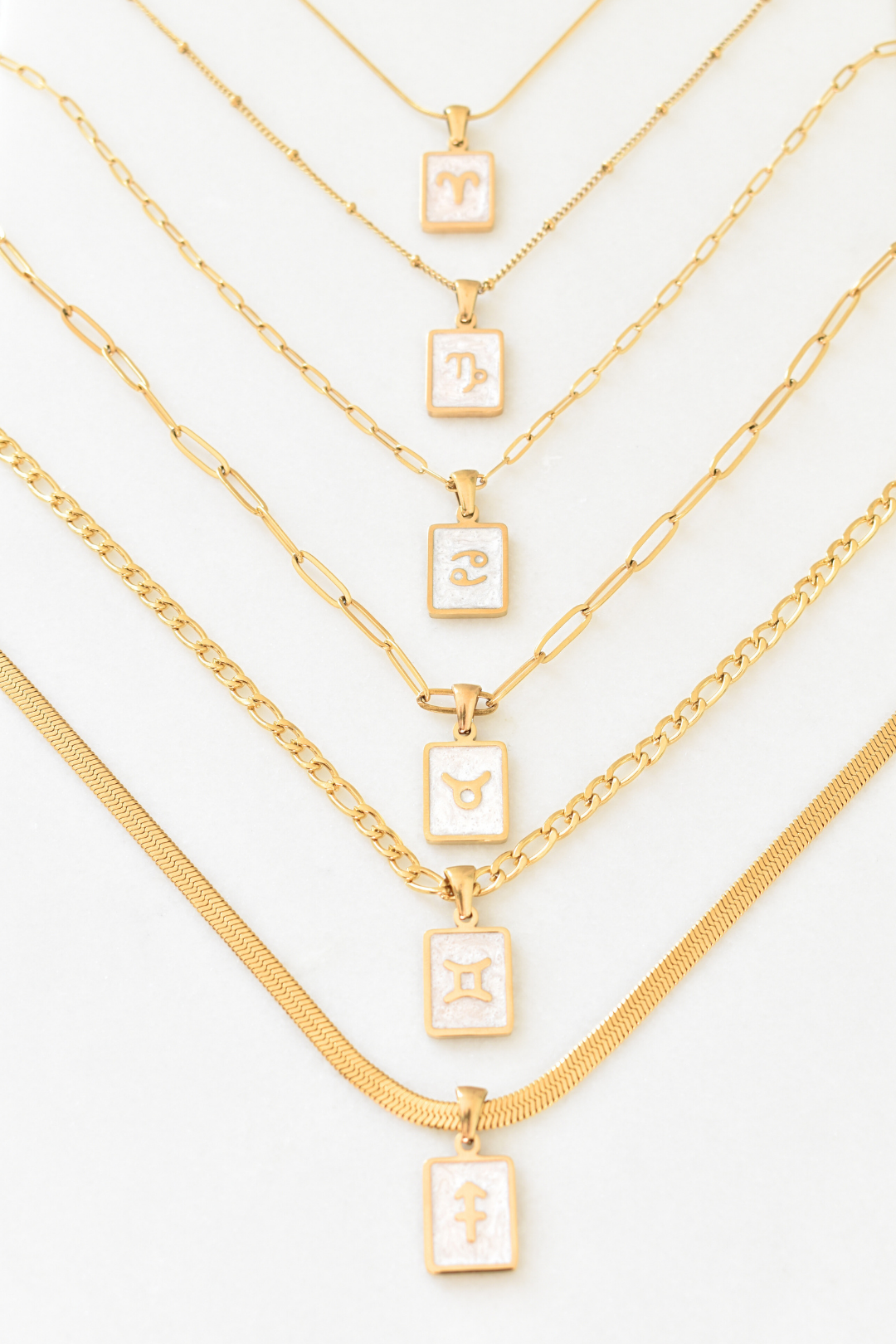 Zodiac Tag Charm Necklace image 1