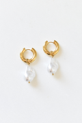 Pearl Huggie Earrings image 0