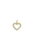 Turquoise Heart Charm image 0