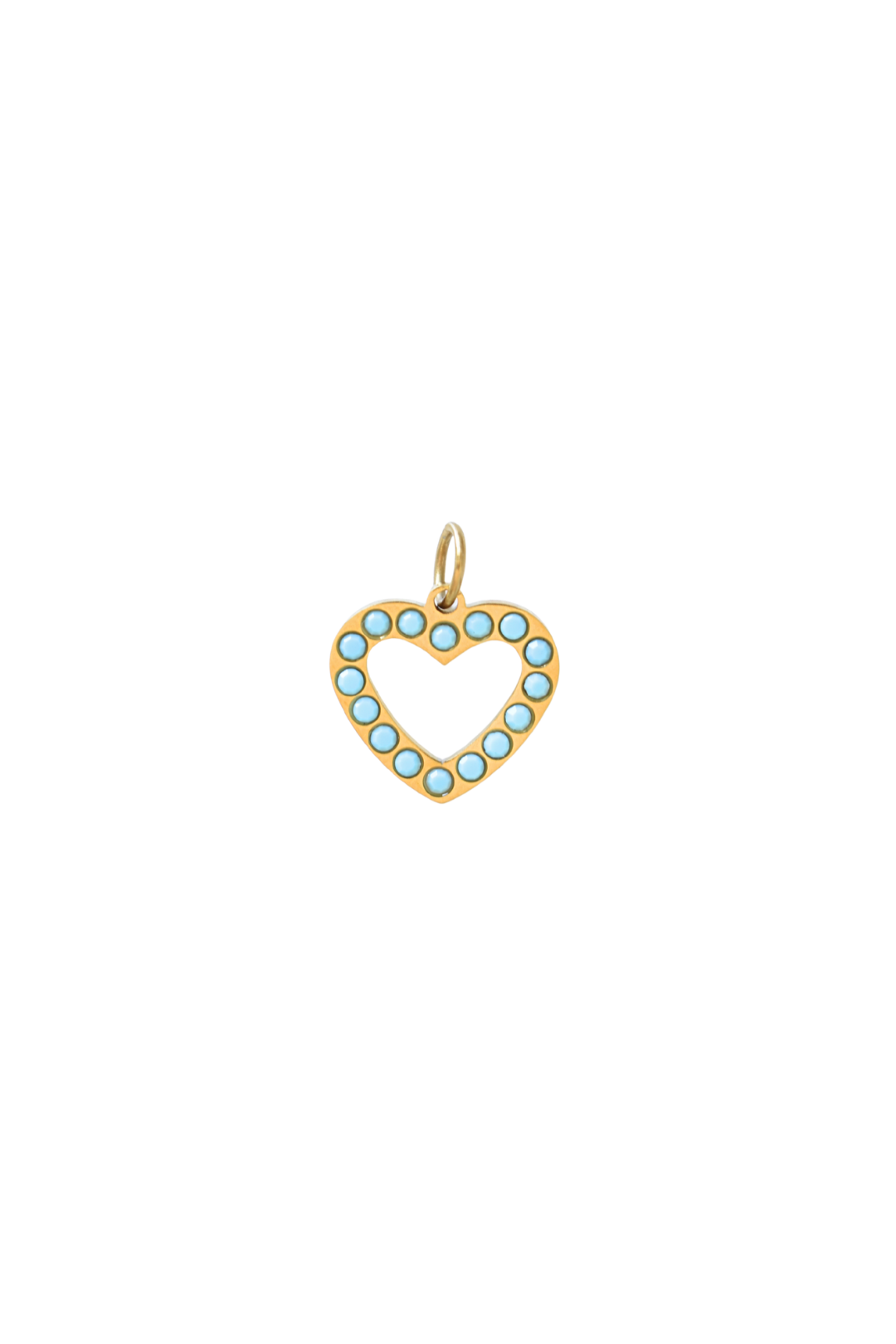 Turquoise Heart Charm image 0