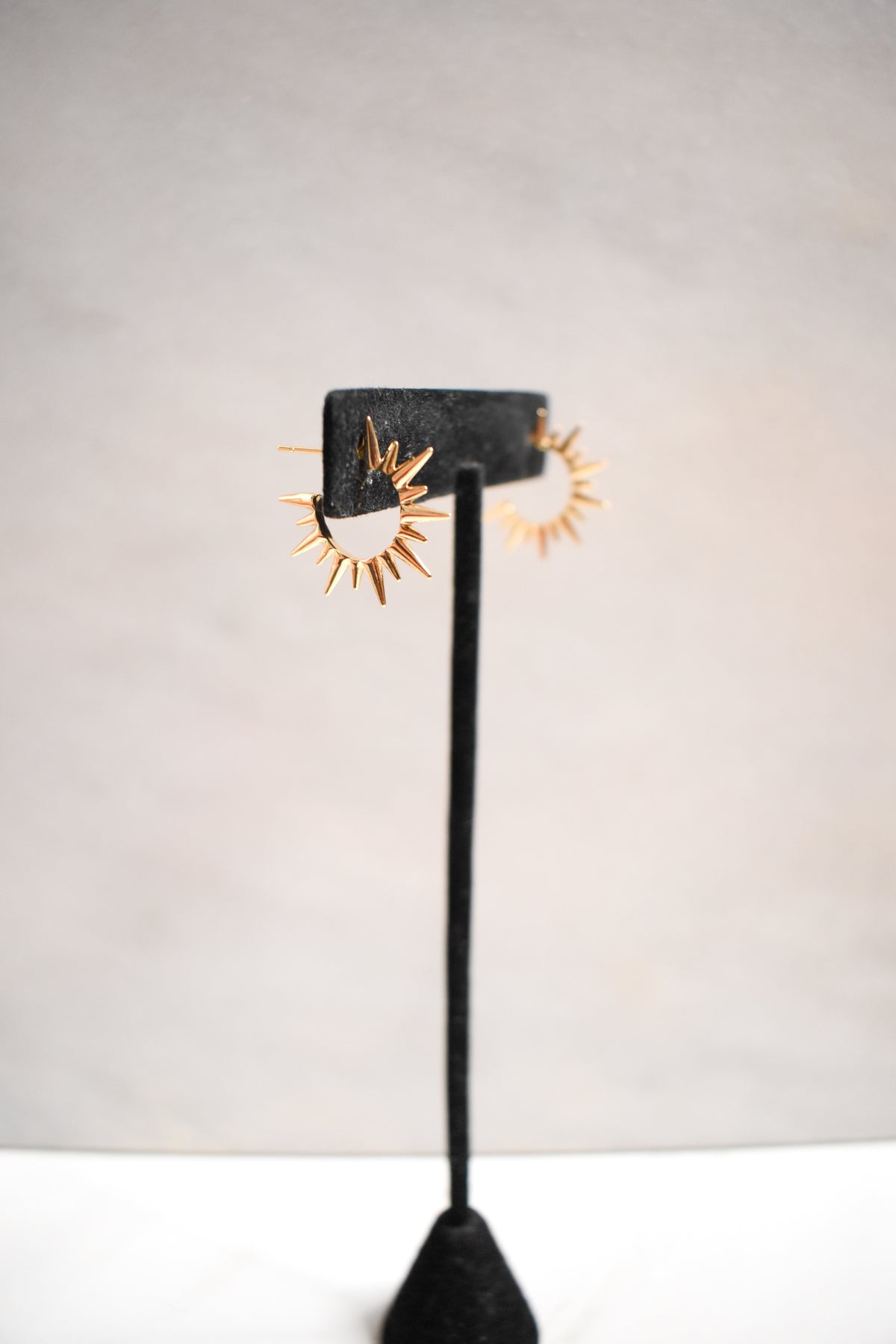 Spiked Huggie Earrings image 2