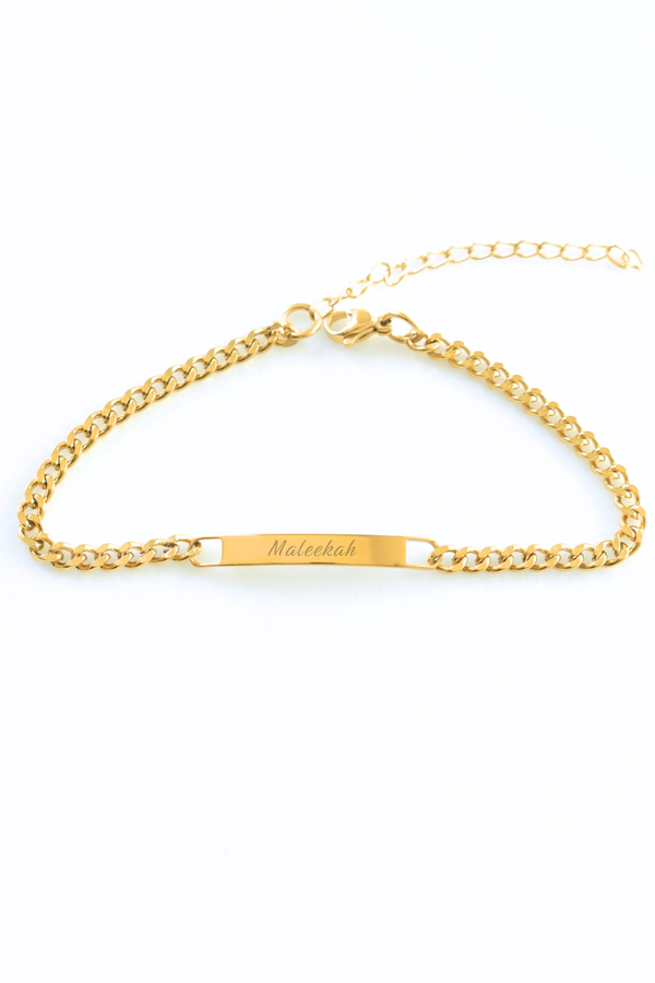 With You Curb Bar Bracelet - Personalize image 0