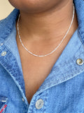 Figaro Dainty Sterling Silver Necklace image 0