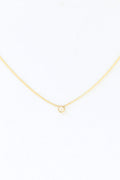 14K Gold Solitaire Diamond Necklace image 0