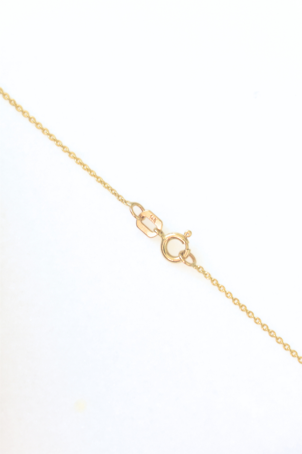 14K Gold Solitaire Diamond Necklace image 2
